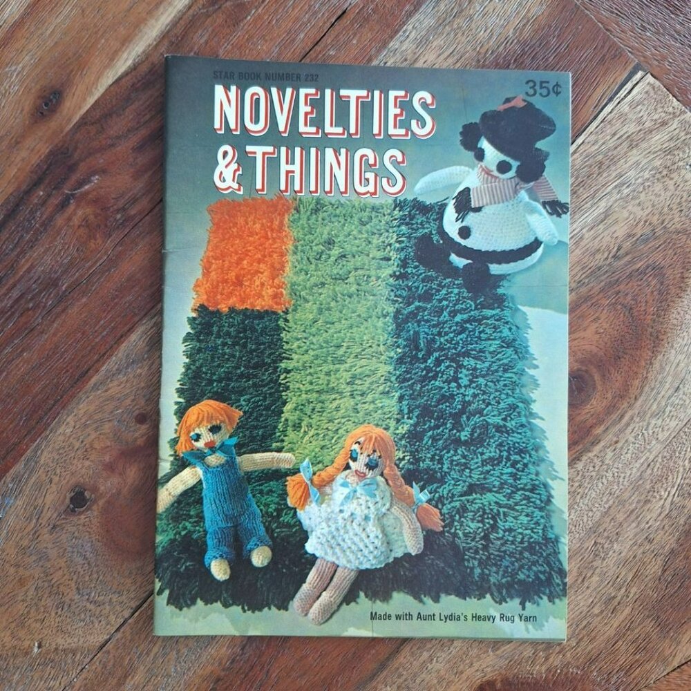 Novelties Things Knit Crochet Star Booklet 232 American Thread Rug Shawl Doll‎